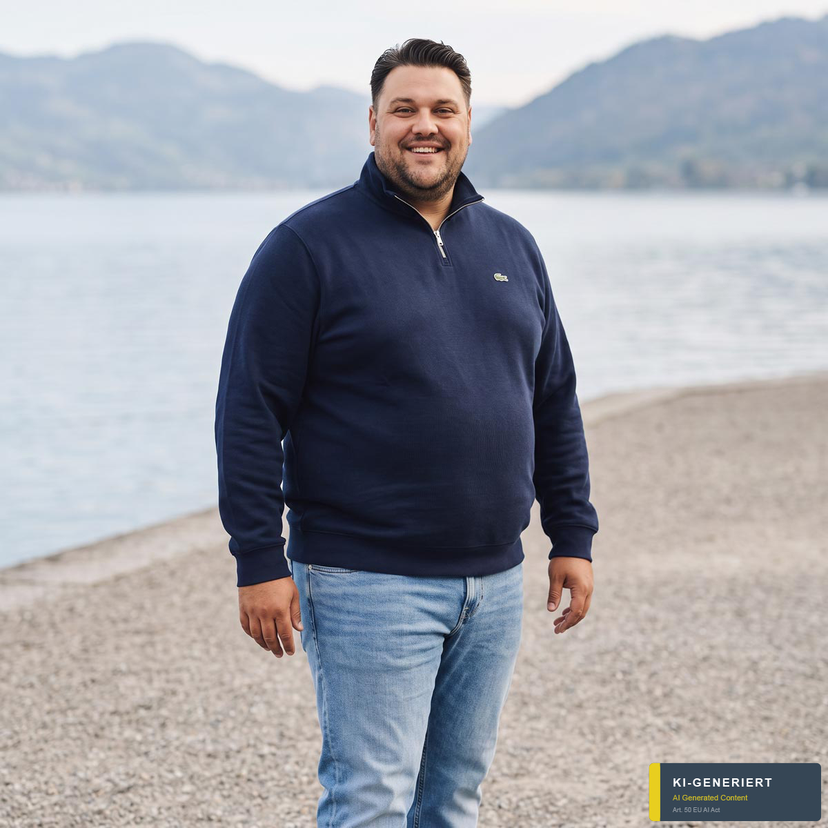 LACOSTE Sweatshirt aus Biobaumwolle marine