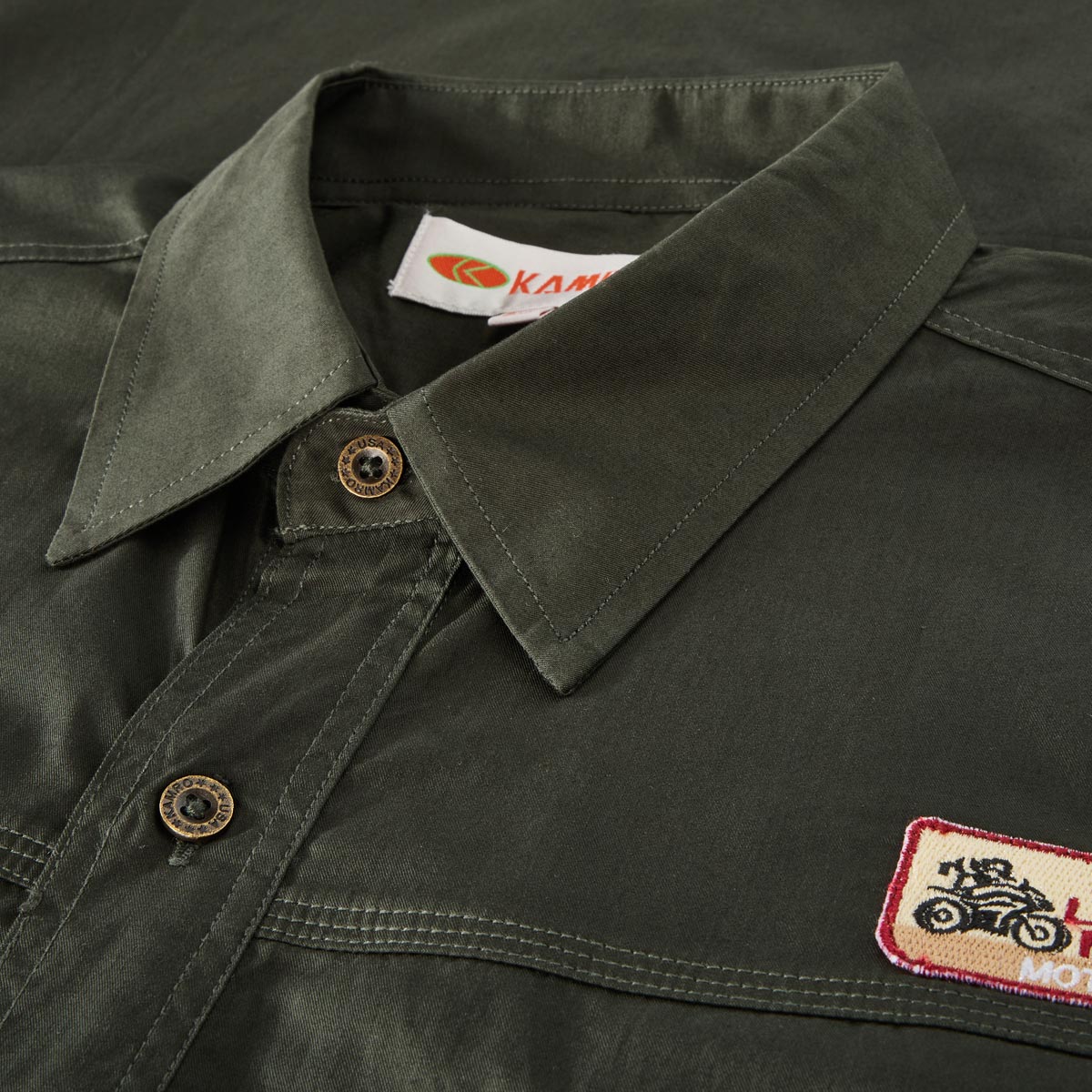 Kamro Freizeithemd aus Baumwolle khaki