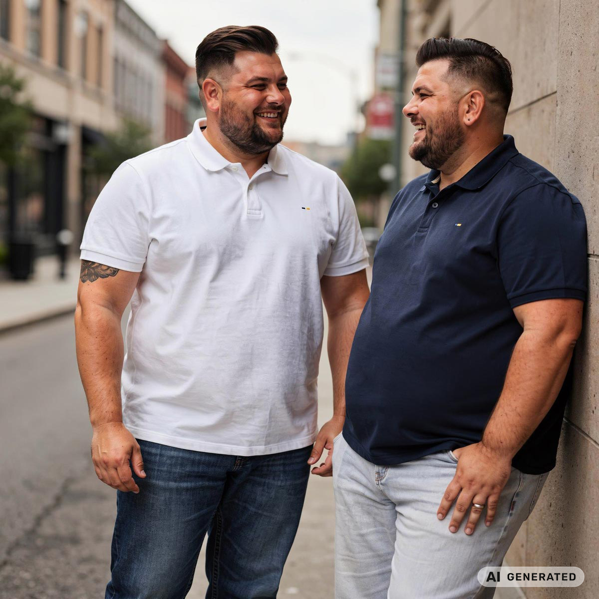 Pfundskerl Doppelpack Poloshirt aus Baumwolle dunkelblau/weiß
