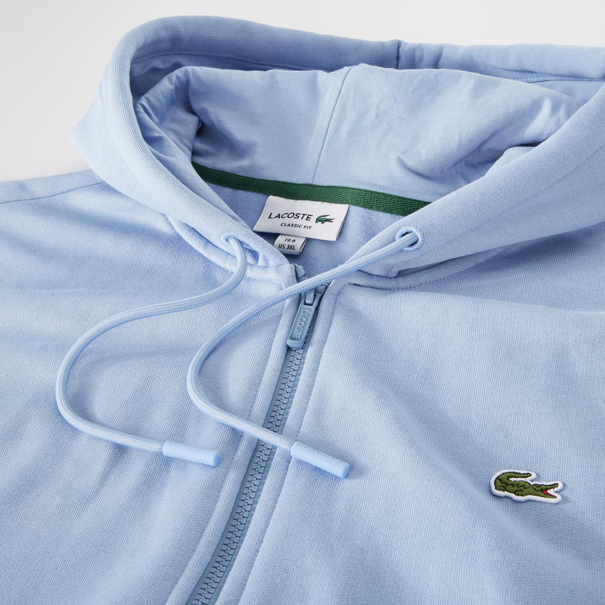 LACOSTE Kapuzenjacke mit Biobaumwolle hellblau