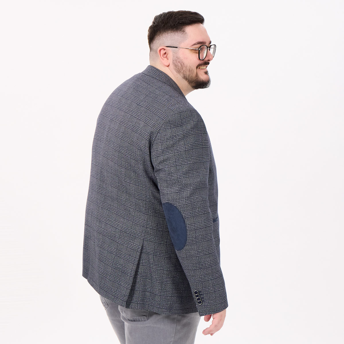 Weis Sakko mit Bambus blau