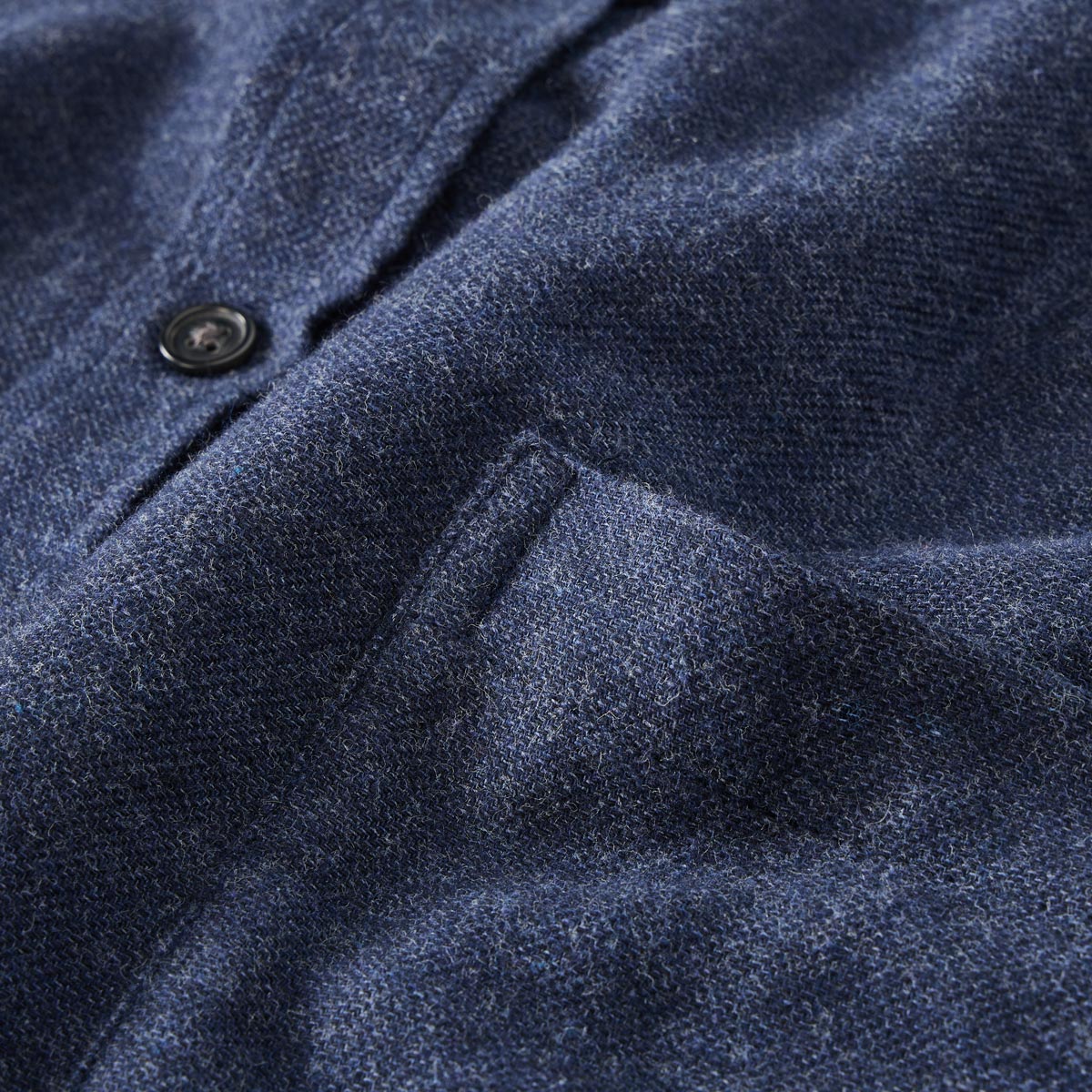 CASA MODA Flanellhemd aus Baumwolle jeansblau