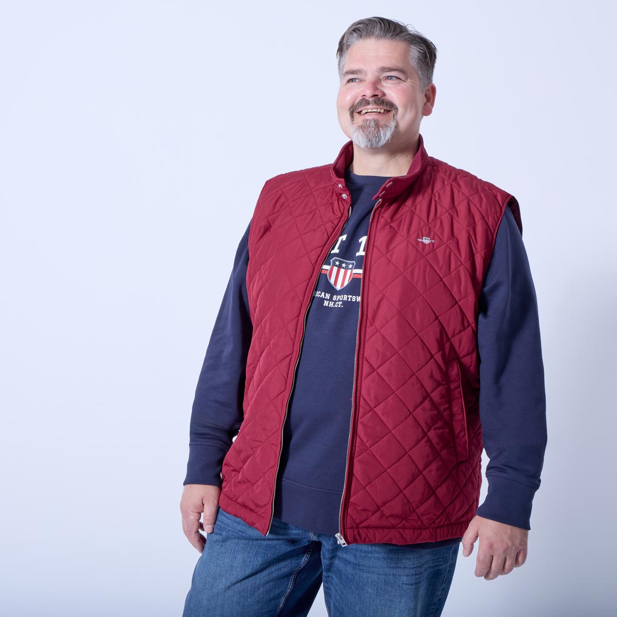 Gant Leichte Steppweste, wasserabweisend dunkelrot