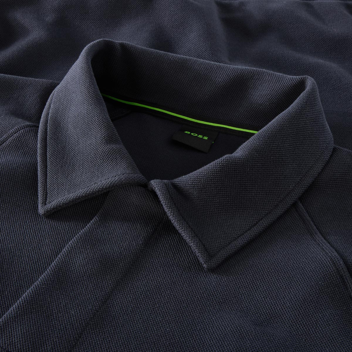 BOSS Sweatshirt mit Elasthan dunkelblau