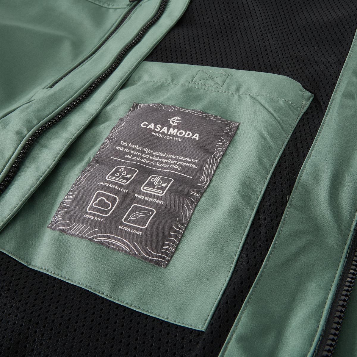 CASA MODA Softshell-Funktionsjacke, winddicht grün