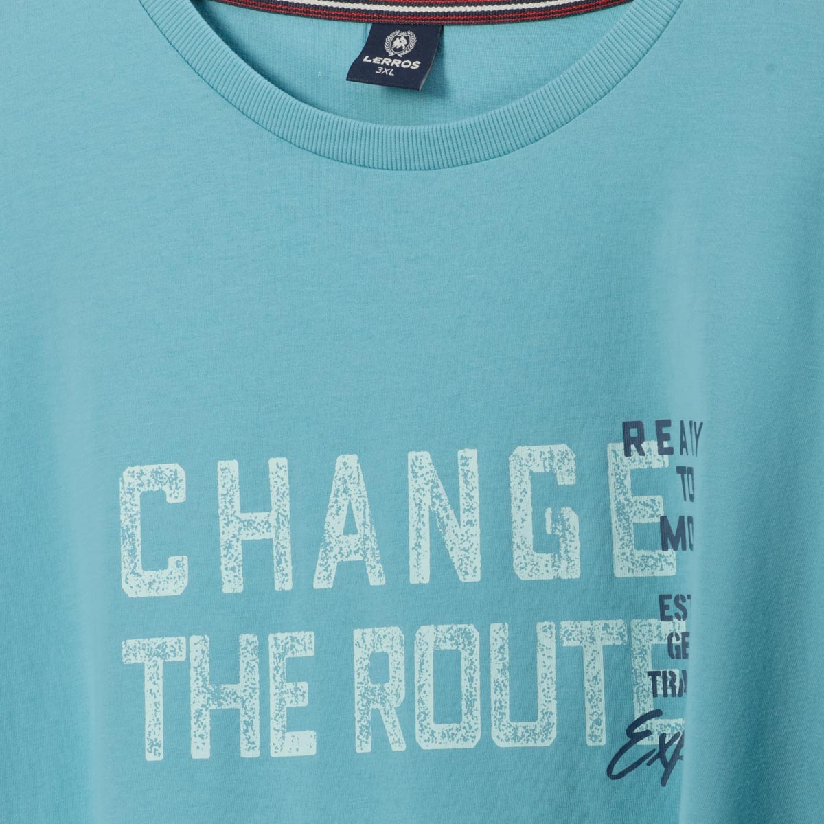 Lerros T-Shirt mit Print türkis