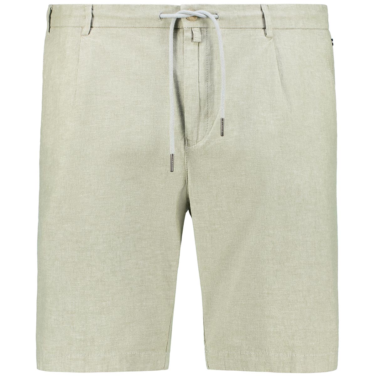 Stretch-Chino-Shorts mit Leinen
