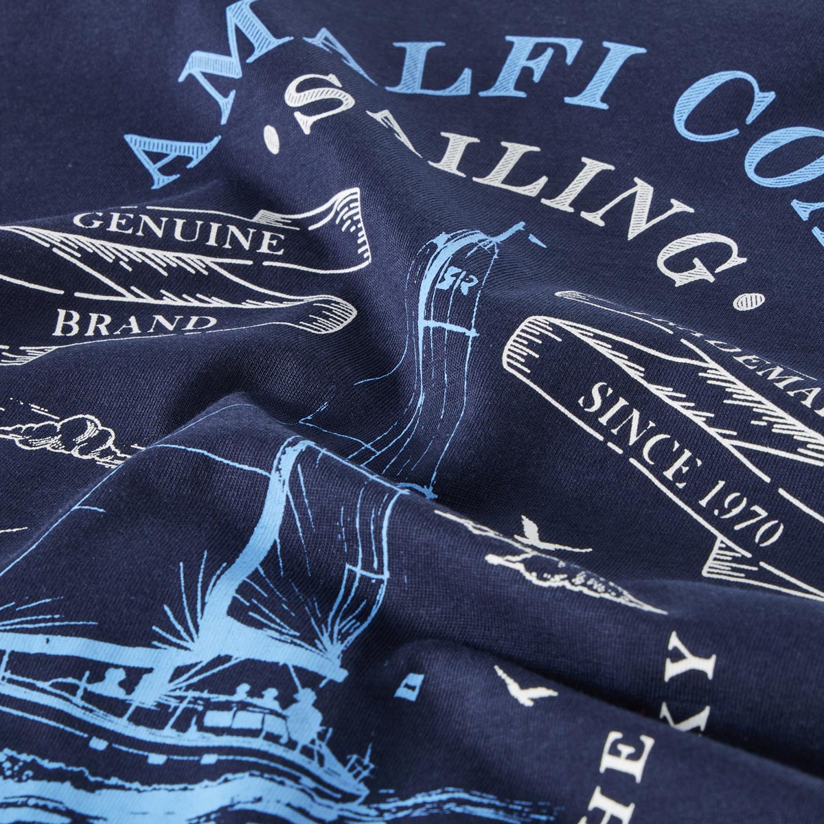 Hajo T-Shirt mit Motiv-Print marine