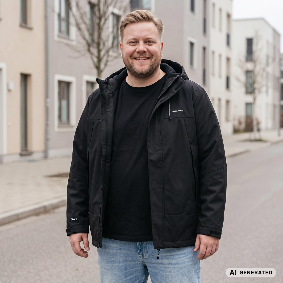 Jack&Jones Softshelljacke mit Fleecefutter schwarz