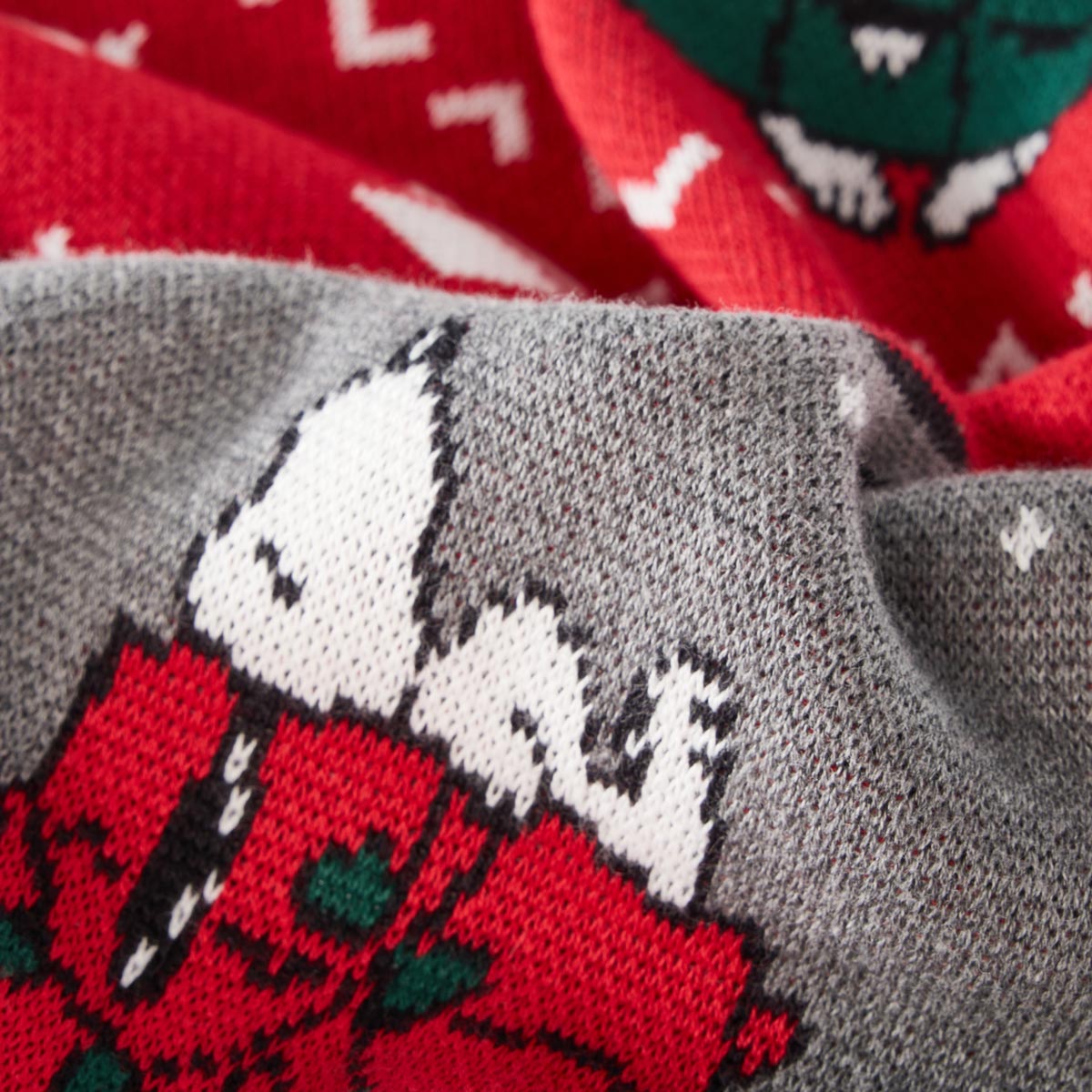 s.Oliver Norwegerpullover mit Snoopy-Motiv grau