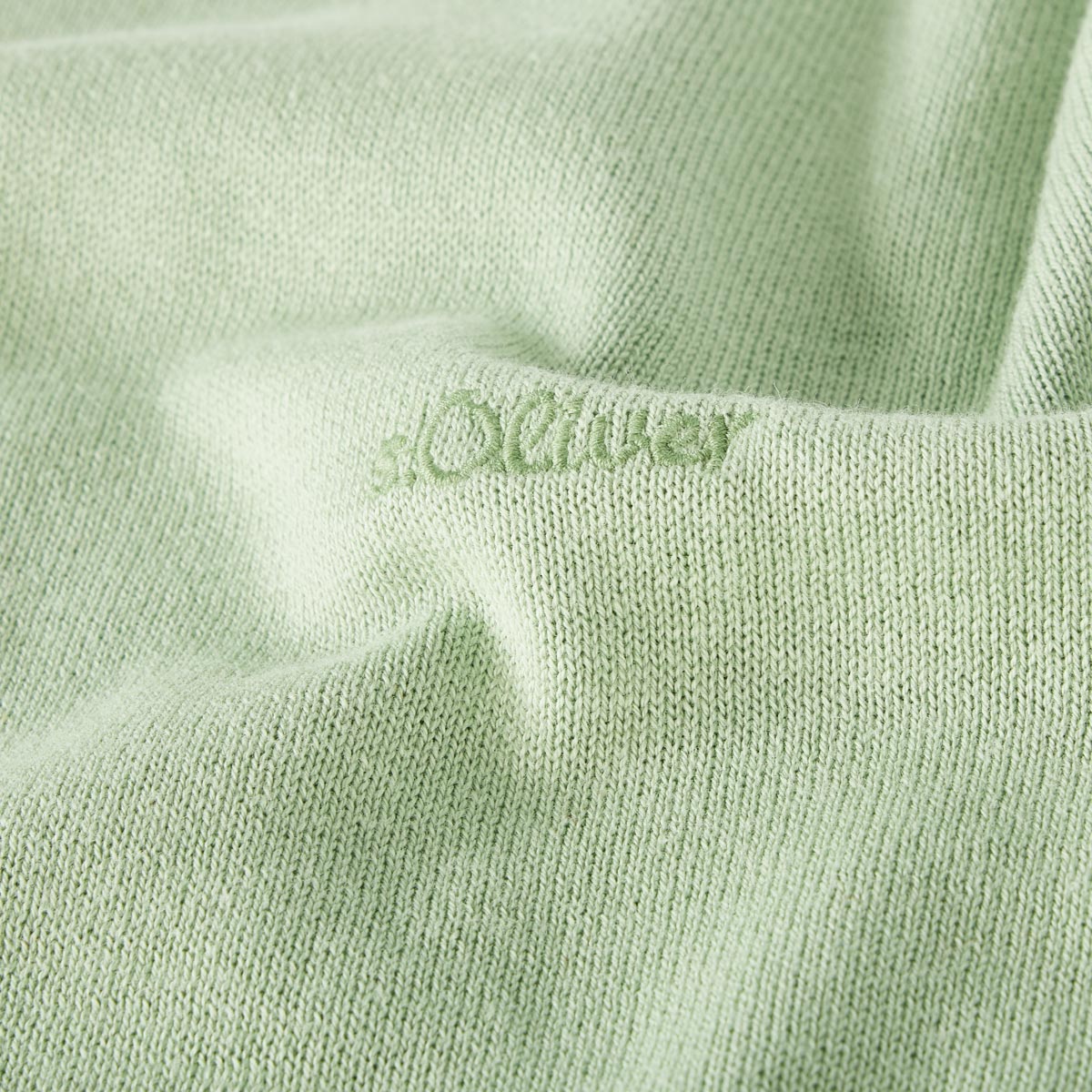 s.Oliver Feinstrickpullover aus Baumwolle grün