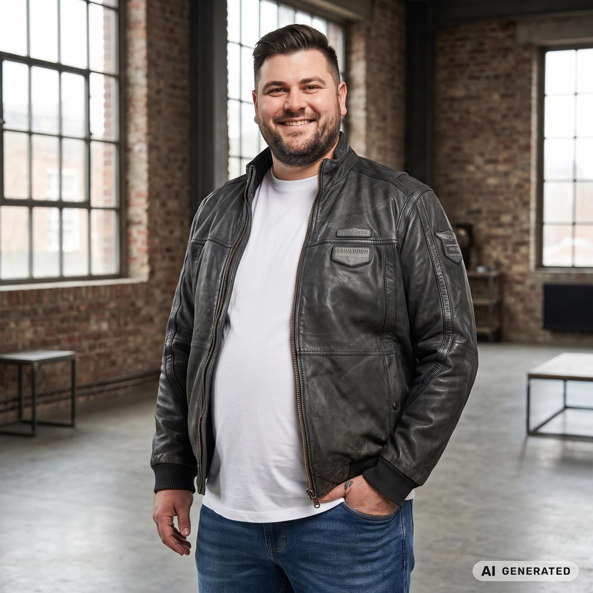 PME LEGEND Lederjacke mit mittlerer Fütterung schwarz