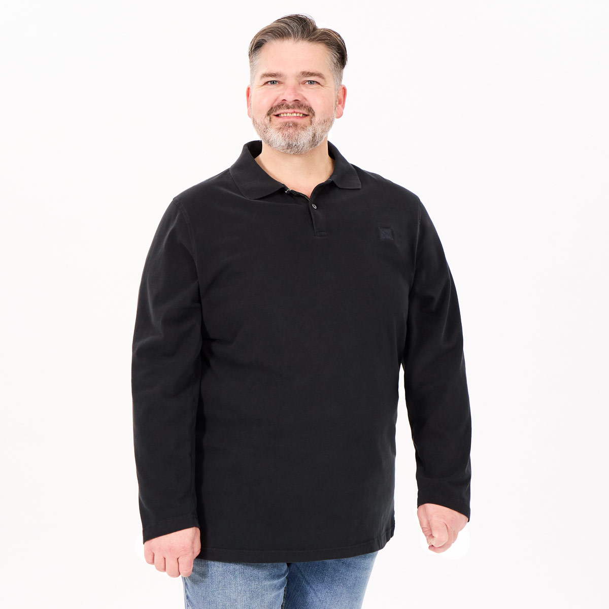 Lerros Poloshirt aus Baumwoll-Jersey schwarz Lerros Poloshirt aus Baumwoll-Jersey schwarz