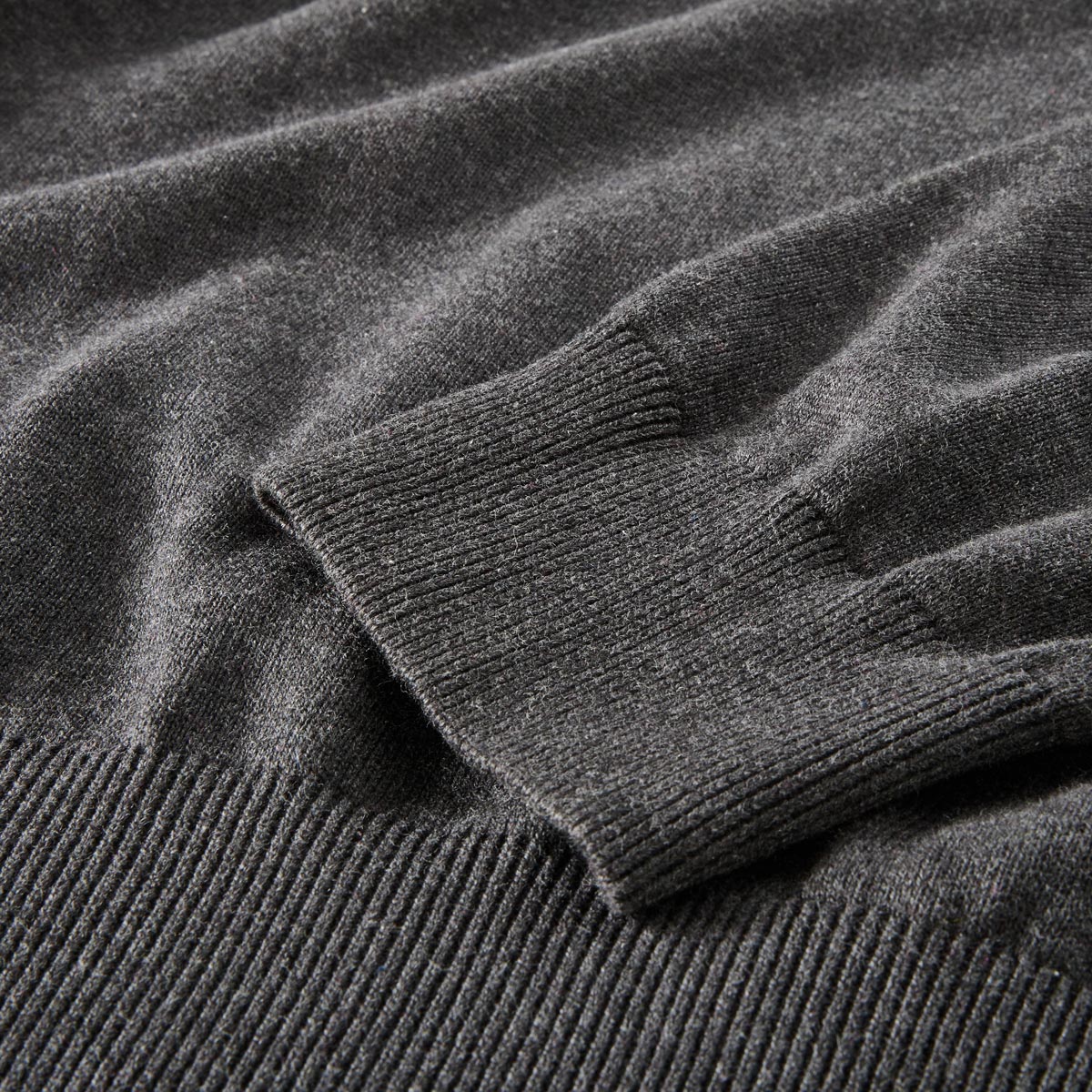 Pfundskerl Feinstrickpullover aus Baumwolle anthrazit