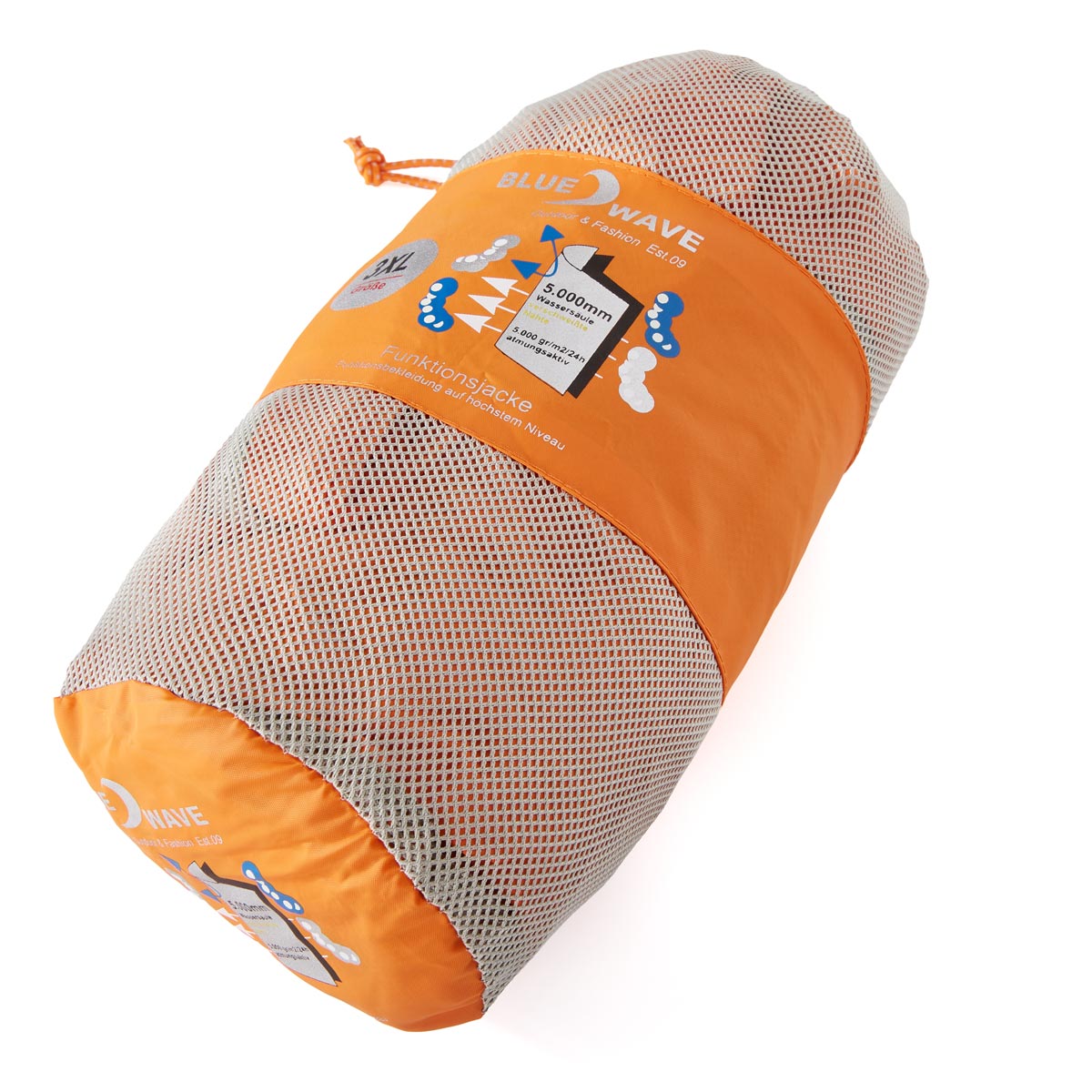 Blue Wave Verstaubare Funktionsjacke, wasserdicht orange