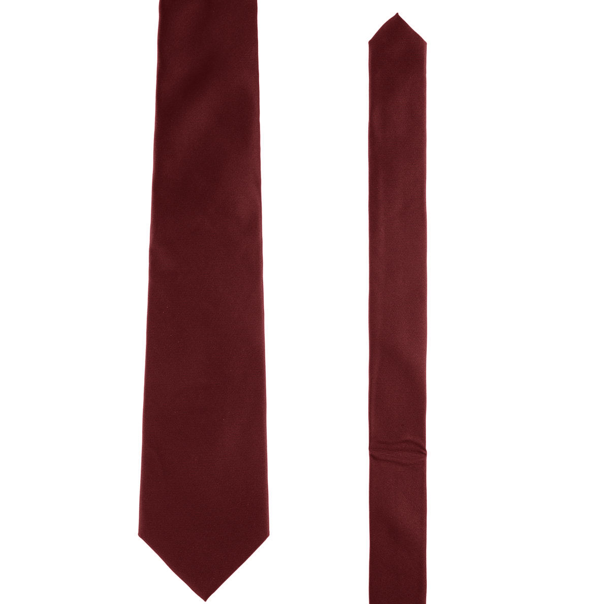 Seidenfalter Extralange Seidenkrawatte mit feiner Streifenstruktur dunkelrot