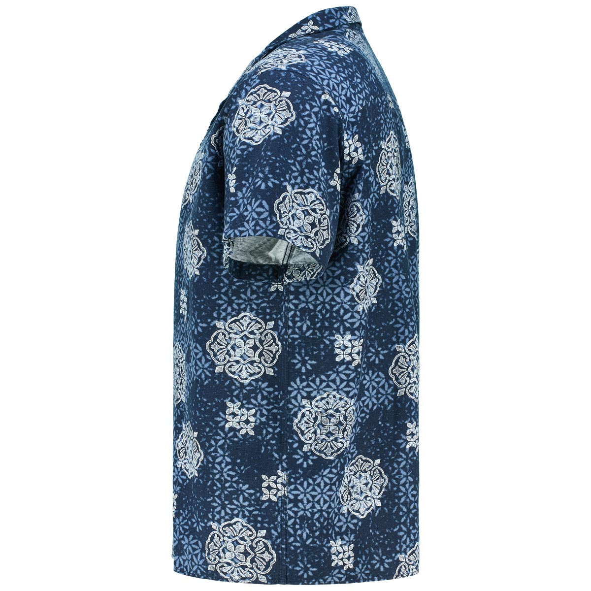 Jack&Jones Freizeithemd mit Allover-Muster dunkelblau