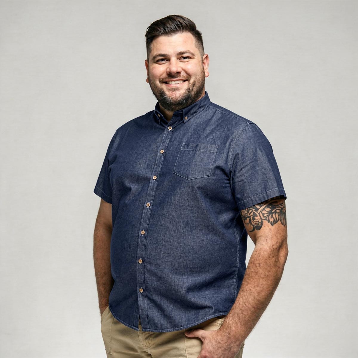 Pfundskerl Jeanshemd, leicht dunkelblau