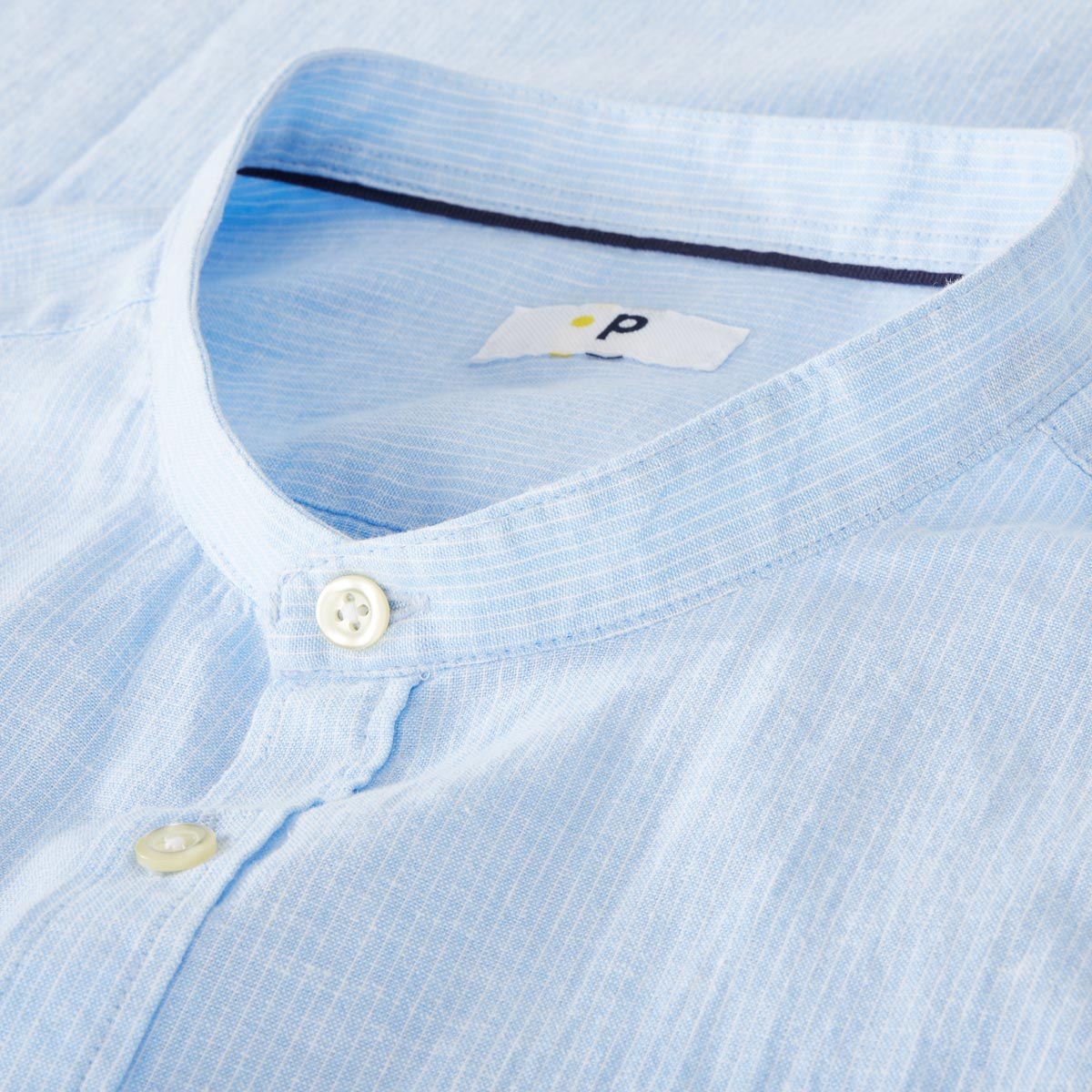 Pfundskerl Freizeithemd mit Leinen hellblau