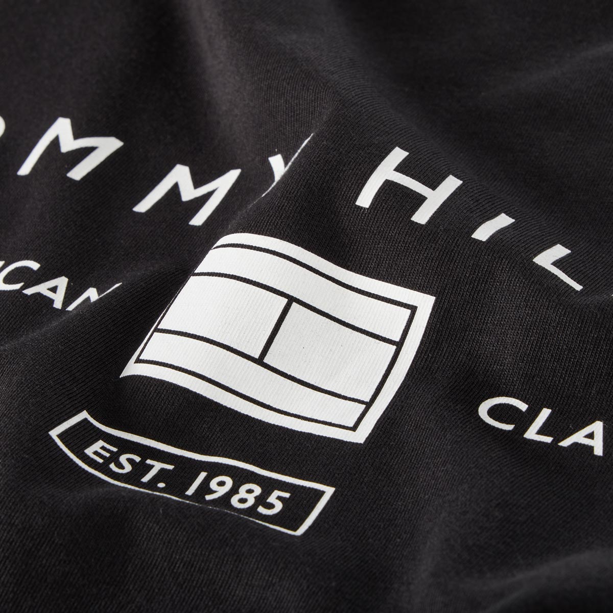 Tommy Hilfiger T-Shirt mit Label-Print schwarz