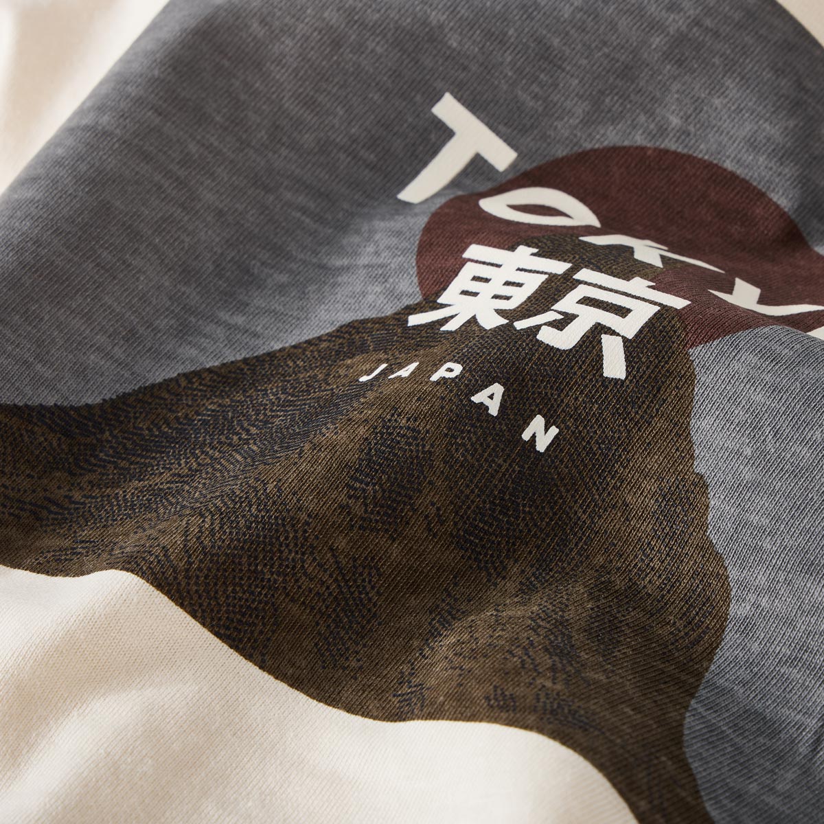 North T-Shirt mit Print cremeweiß