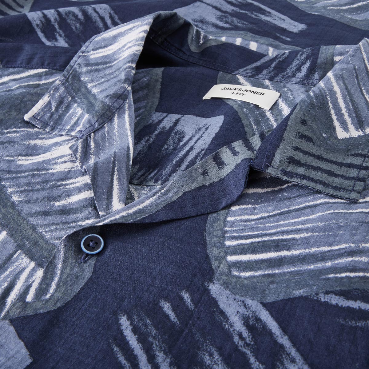 Jack&Jones Freizeithemd mit Stretch dunkelblau