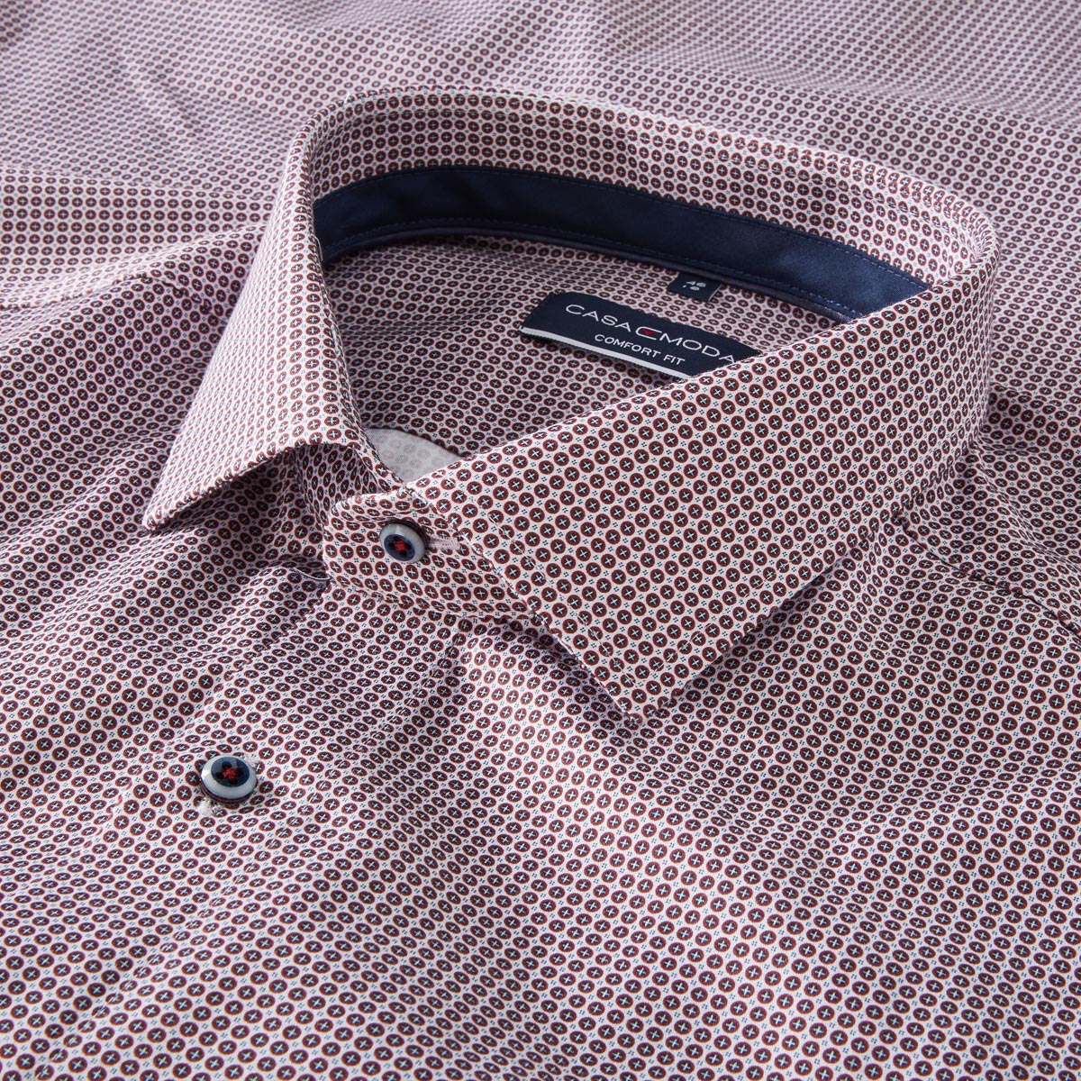 CASA MODA Businesshemd mit Allover-Muster rot