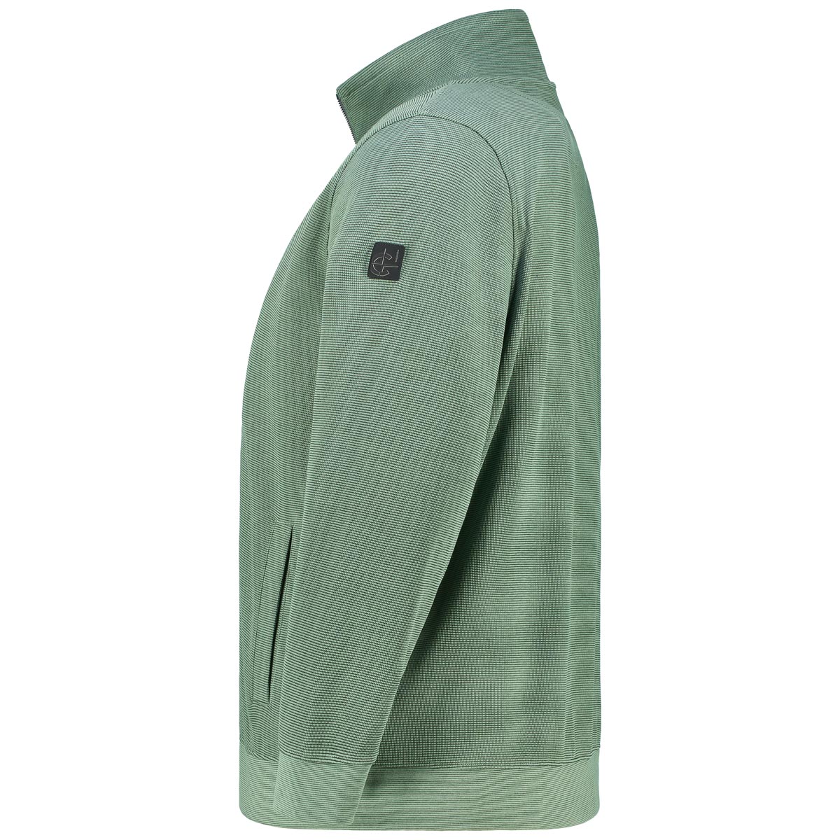 CASA MODA Sweatjacke aus Baumwollmischung grün