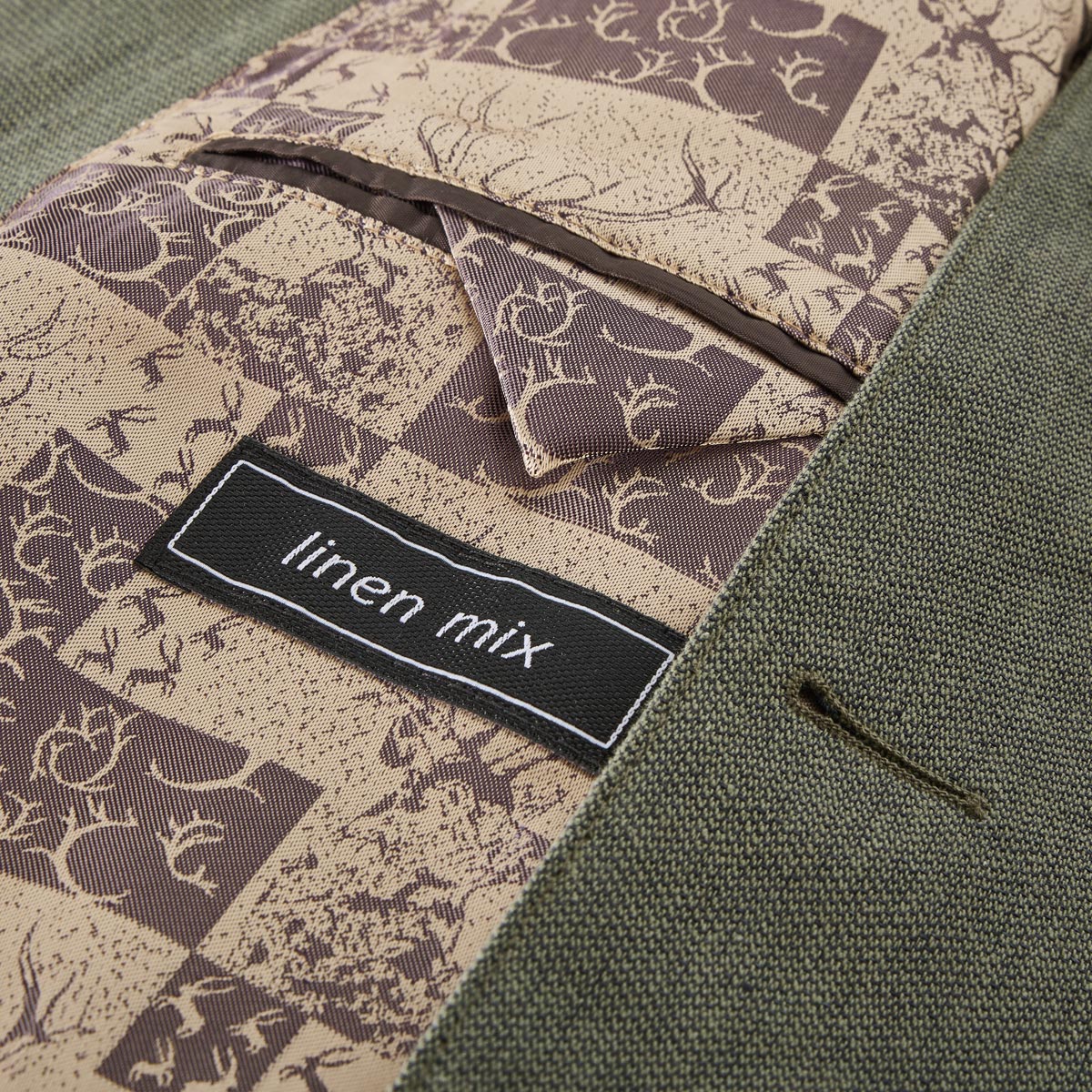 Weis Trachtenjanker mit Leinen grün