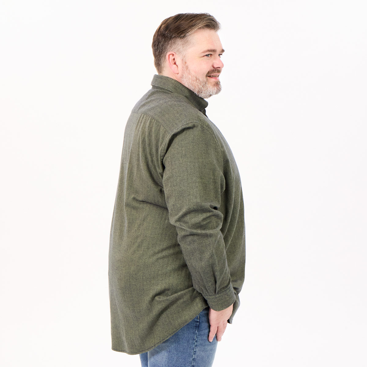 Pfundskerl Freizeithemd aus Baumwoll-Flanell grün