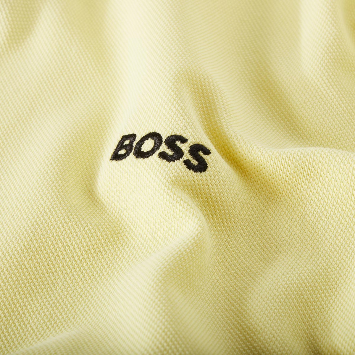 BOSS Poloshirt mit Kontrastdetails gelb