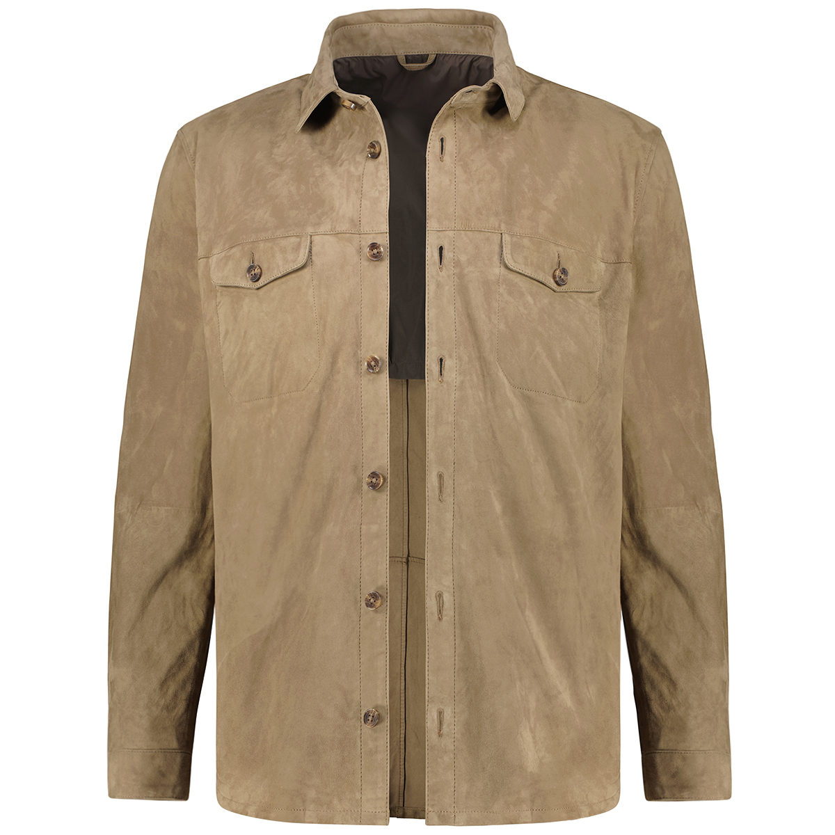 Maddox Hemdjacke aus Leder sand