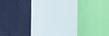 dunkelblau/hellblau/mint