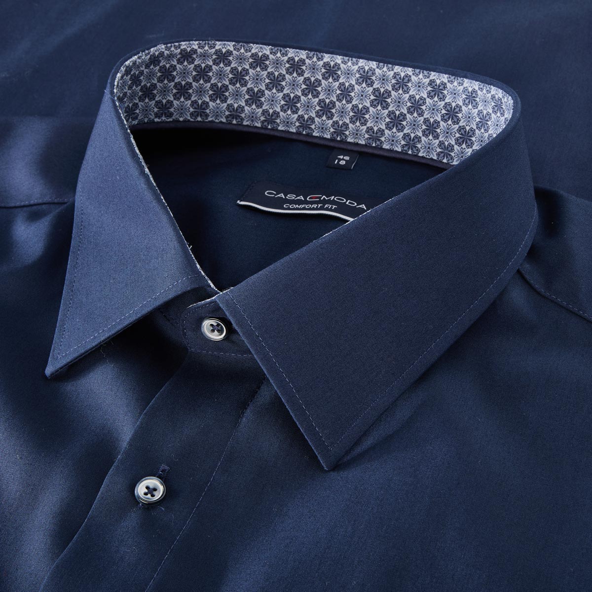 CASA MODA Businesshemd aus Baumwolle jeansblau