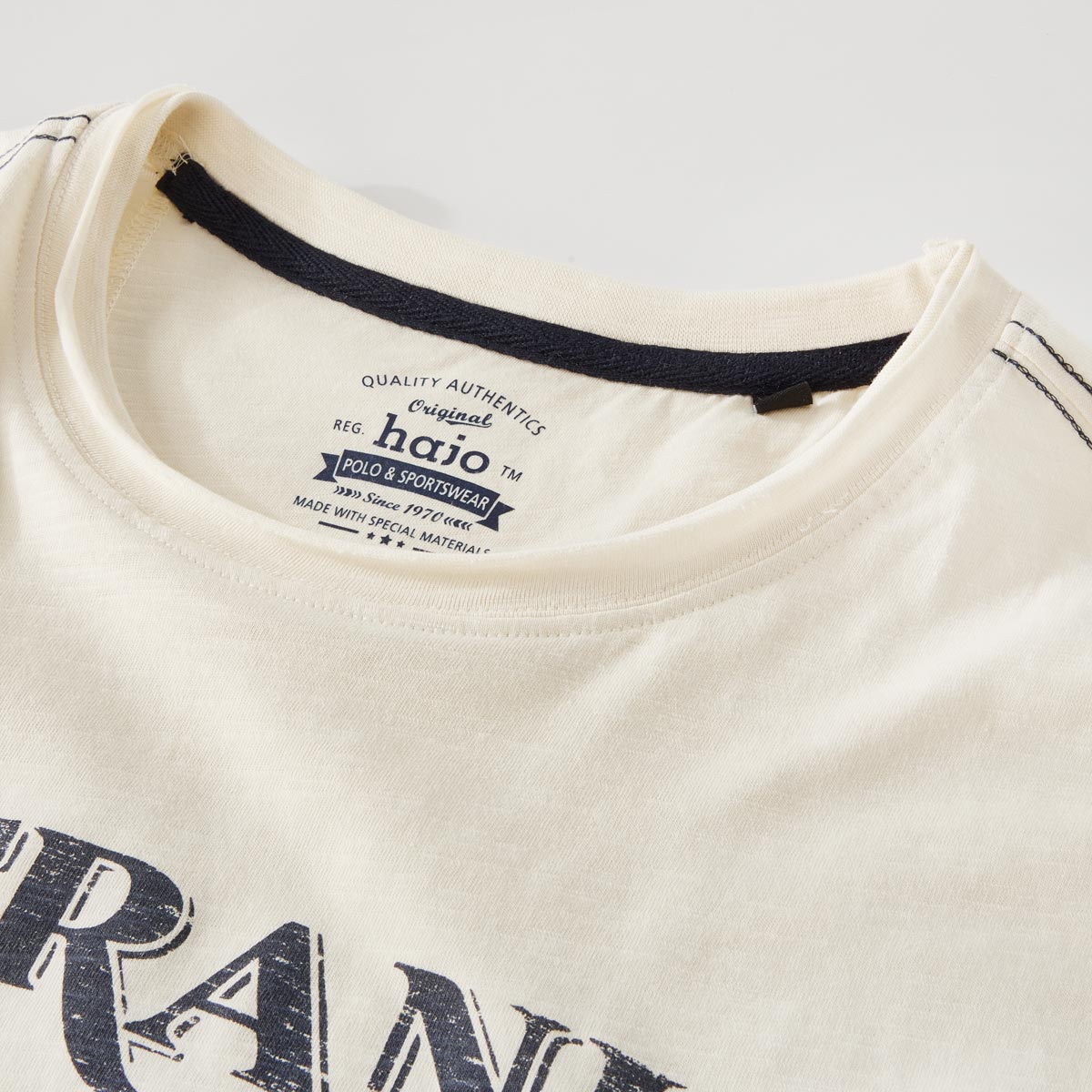 Hajo T-Shirt mit Motiv-Print beige