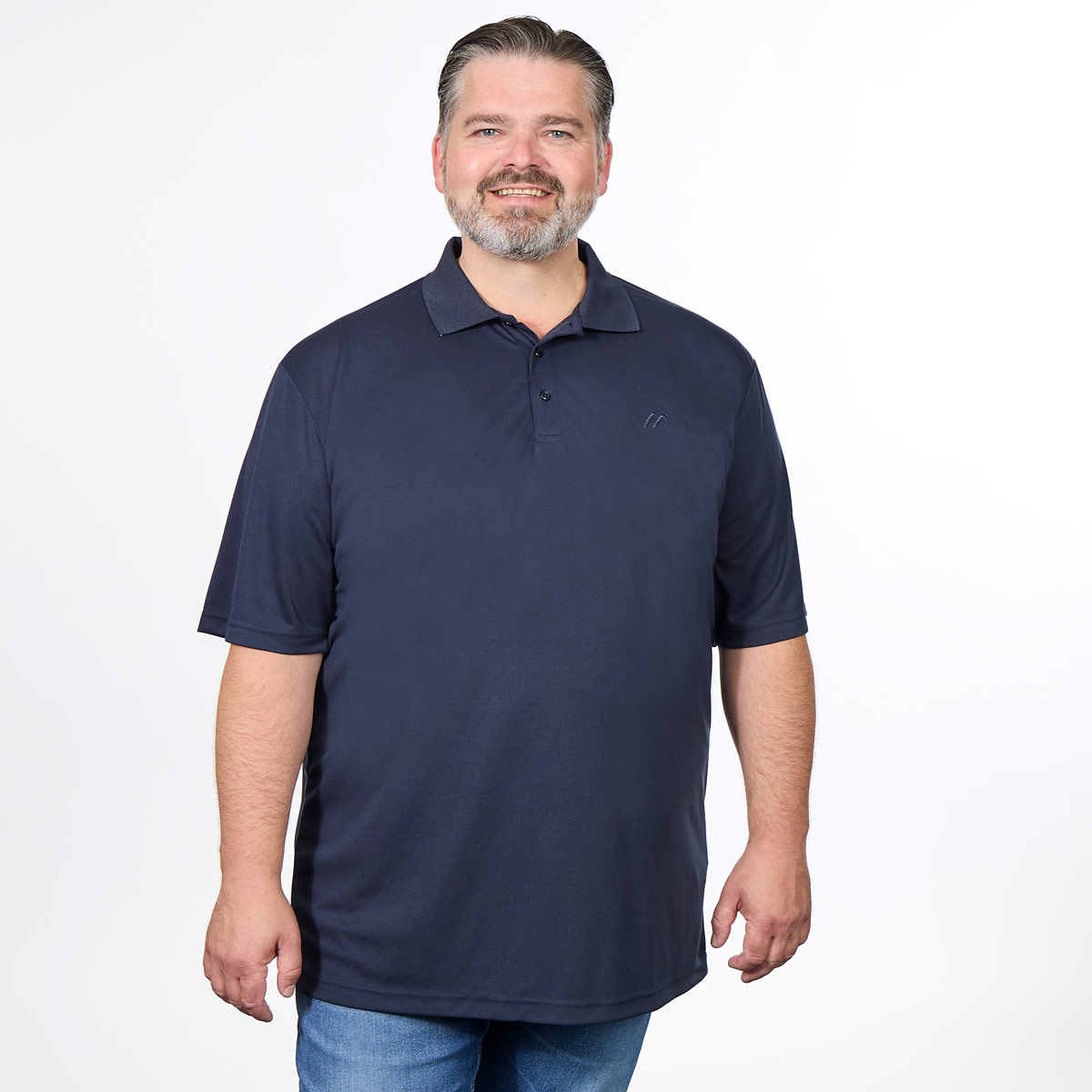 Maier Sports Funktions-Poloshirt, atmungsaktiv und schnelltrocknend dunkelblau