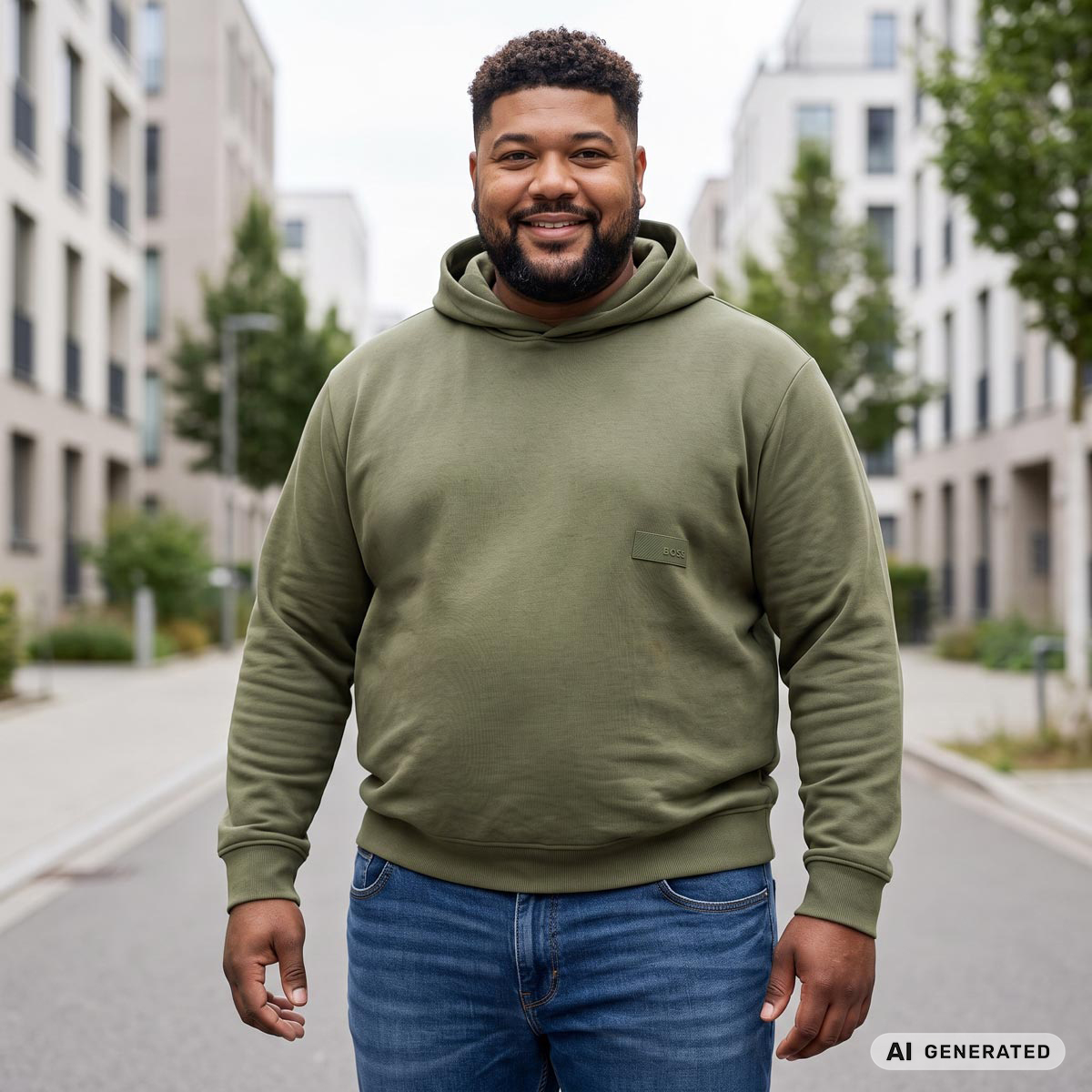 BOSS Hoodie grün