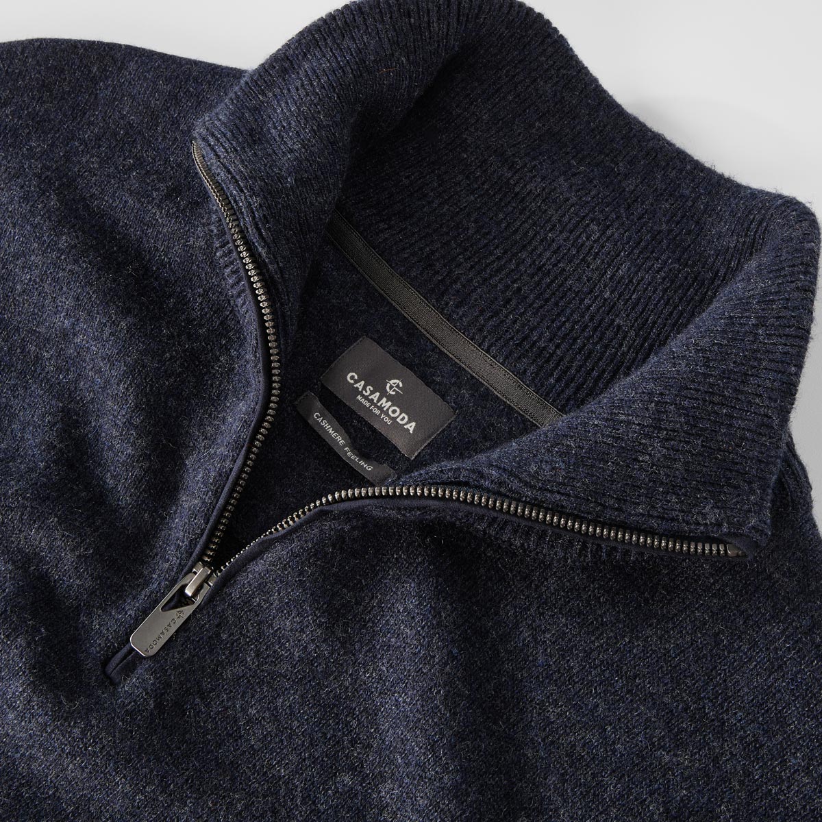 CASA MODA Troyer aus weichem Wollmix marine