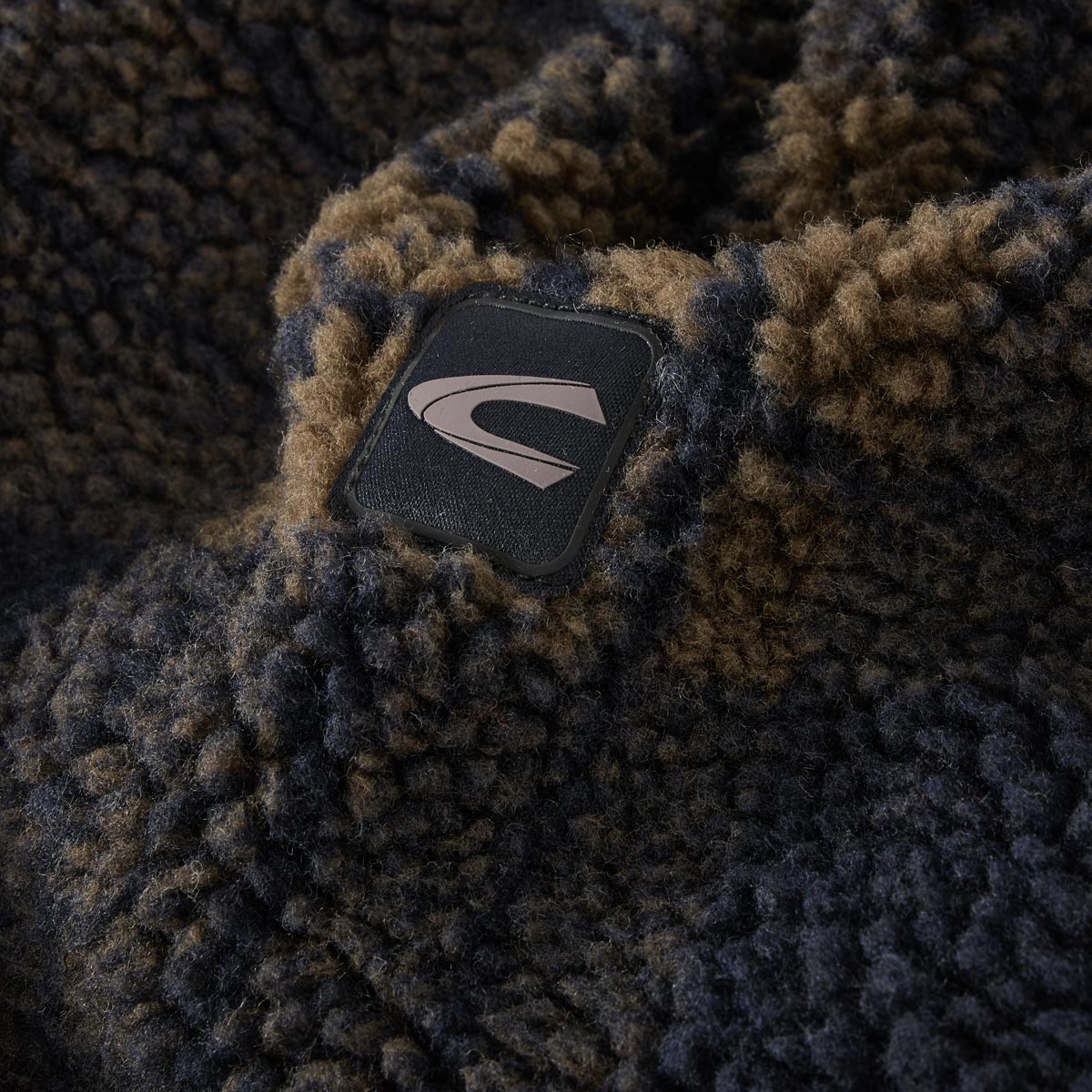 camel active Fleecejacke mit Stehkragen braun