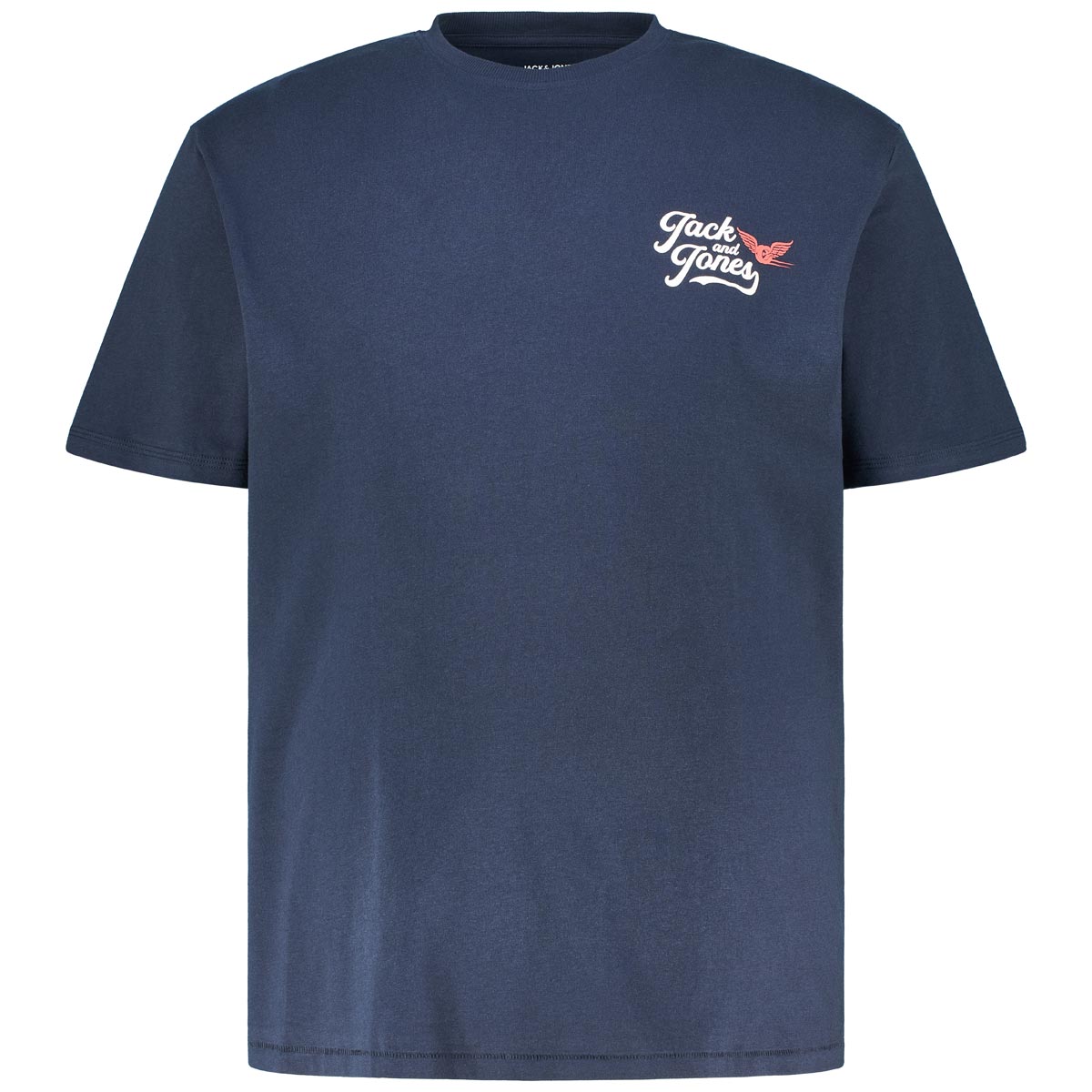 Jack&Jones T-Shirt mit Print auf Vorder- und Rückseite blau