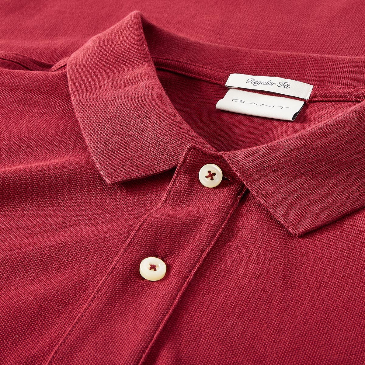 Gant Poloshirt aus Baumwolle dunkelrot