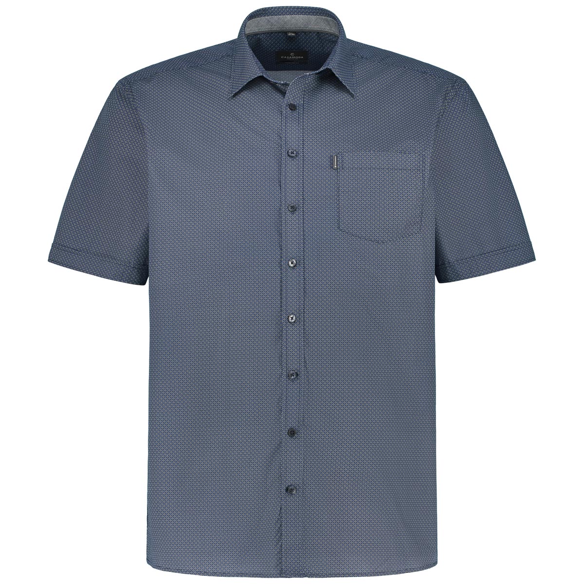 CASA MODA Freizeithemd mit Allover-Muster Farbe blau Größe: 5XL günstig online kaufen