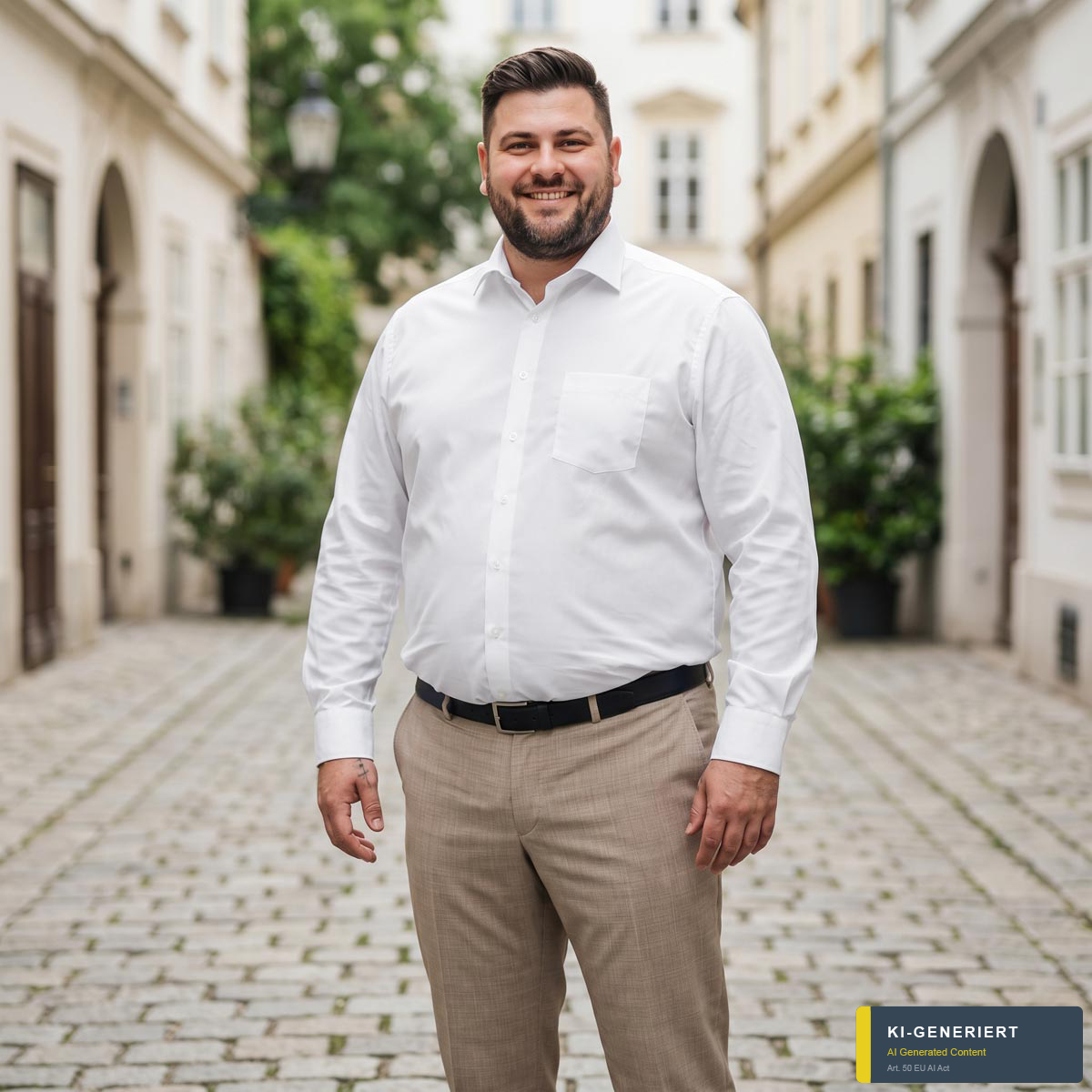 VENTI Businesshemd aus Baumwolle, extra langer Arm weiß