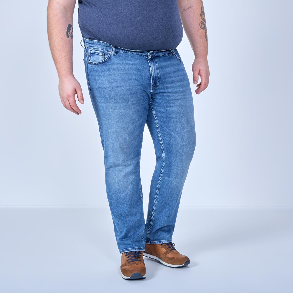 BOSS Stretch-Jeans "Re.Maine", Regular Fit mittelblau