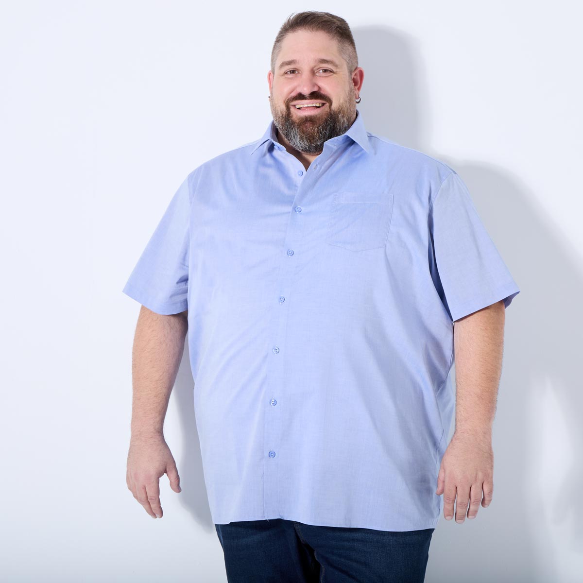 Pfundskerl Businesshemd, kurzarm hellblau