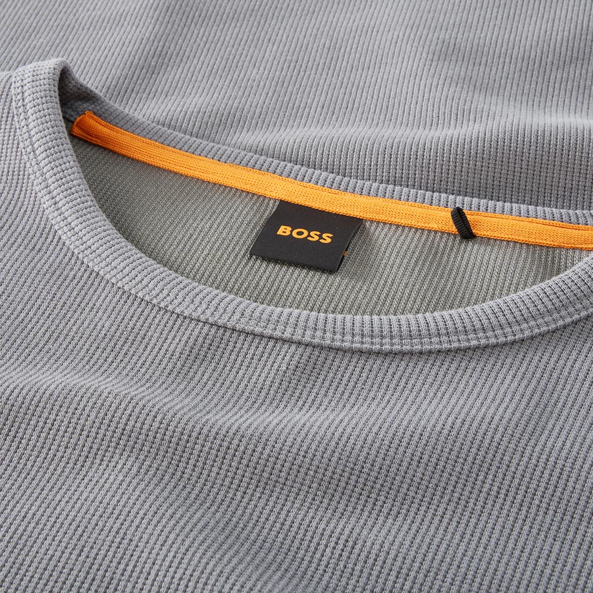 BOSS Longsleeve mit Stretch grau