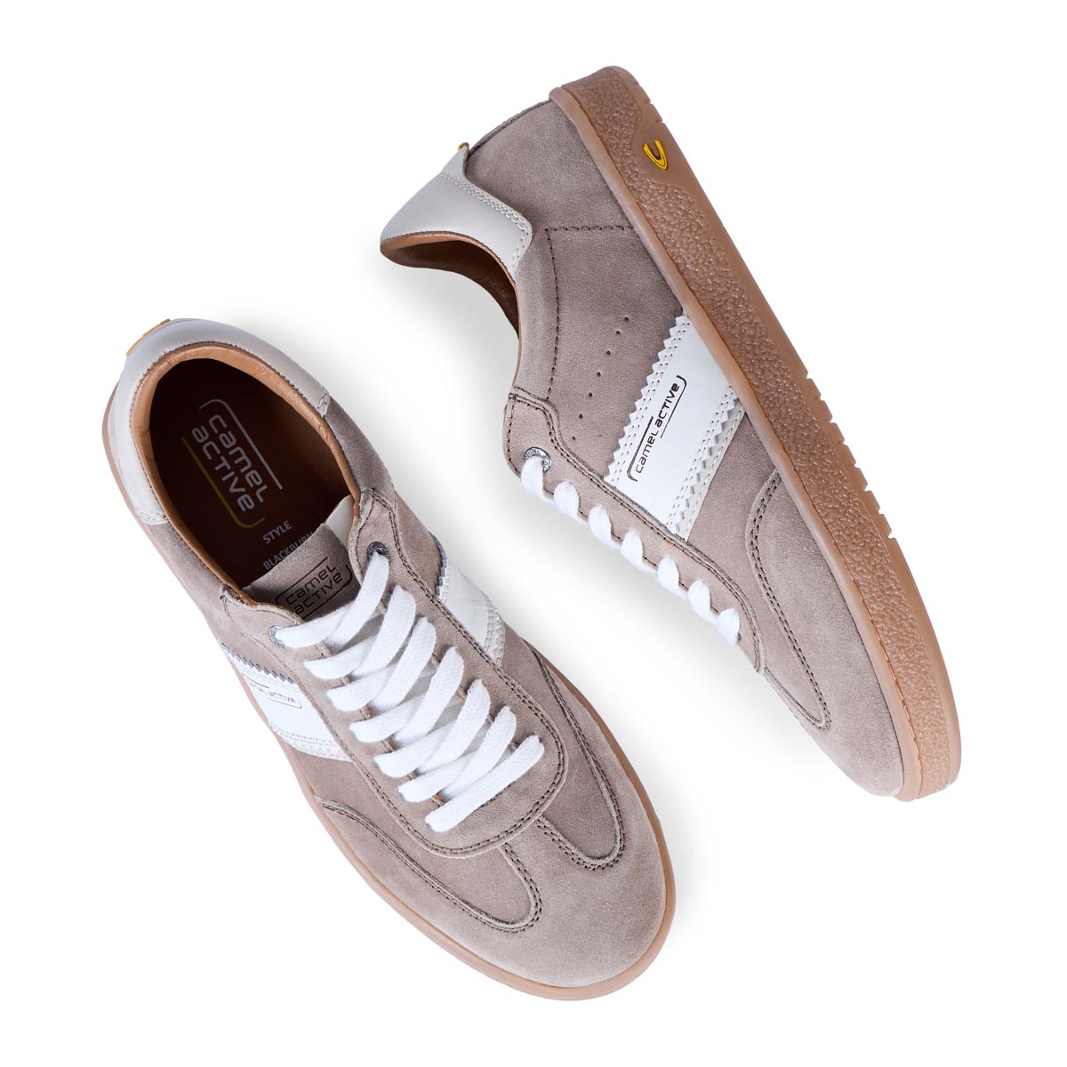 camel active Sneaker aus Leder beige