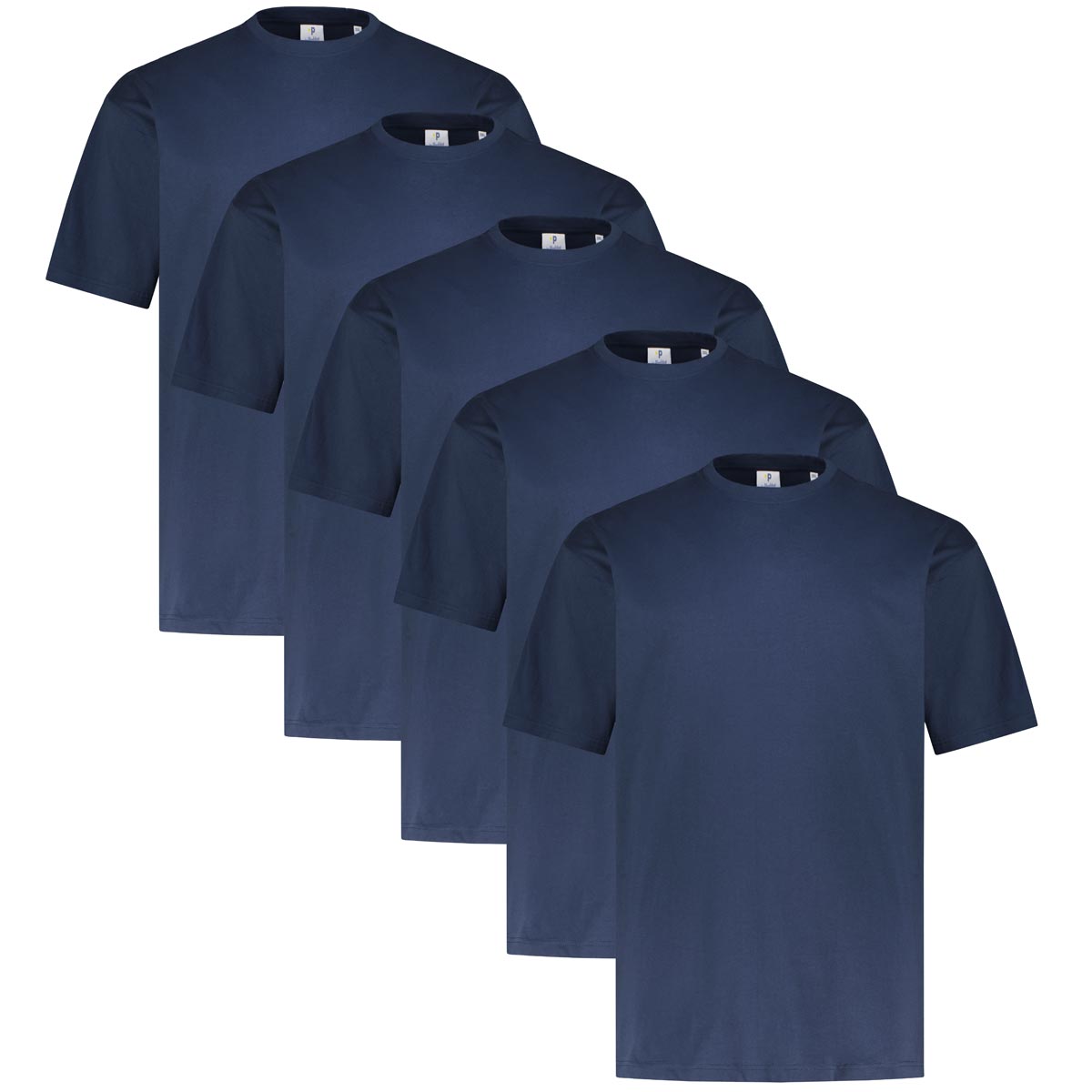 Pfundskerl 5er-Pack Basic T-Shirt Farbe dunkelblau Größe: 3XL günstig online kaufen