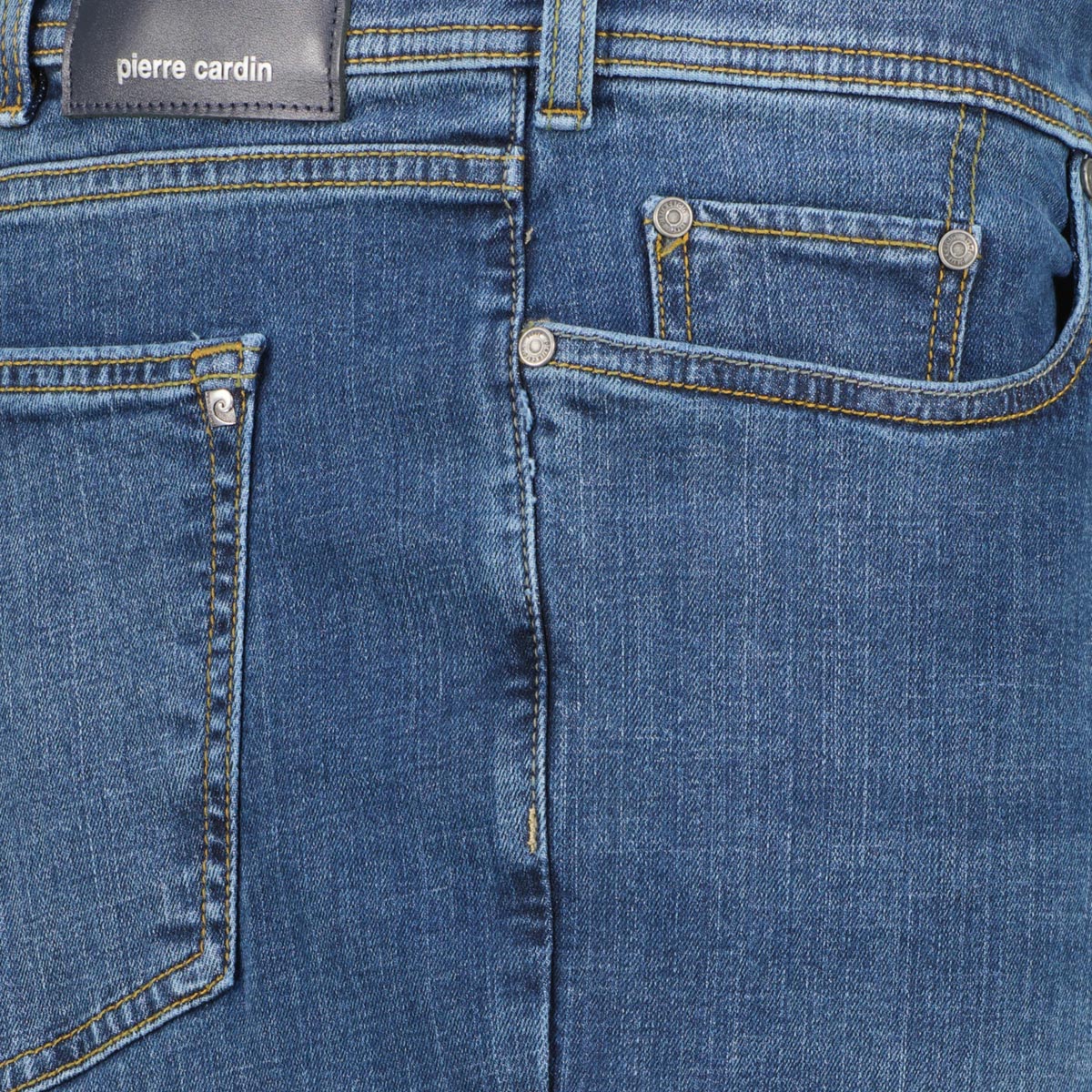 Pierre Cardin Stretch-Jeans "Laval", Regular Fit mittelblau