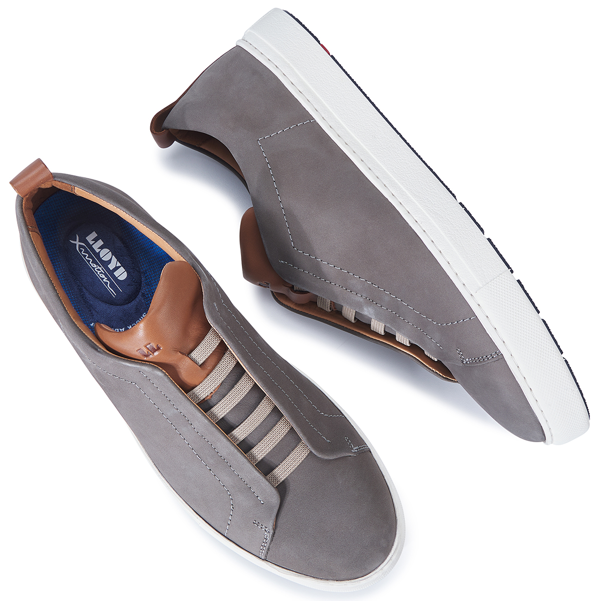 Lloyd Sneaker "Maurice" aus Leder, extraleicht  grau